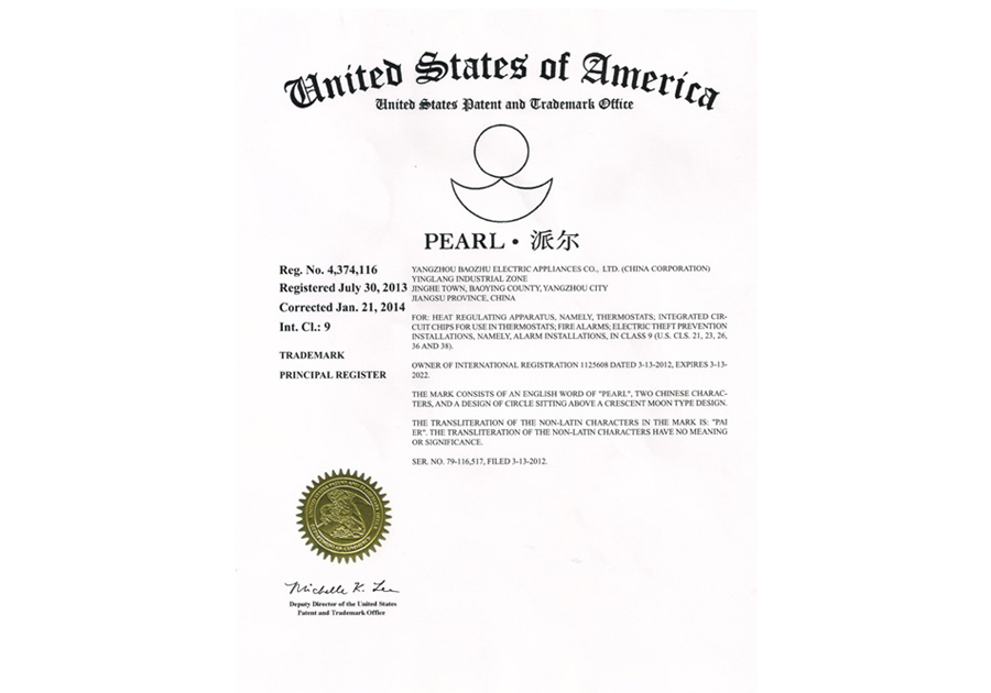 Trademark Registration Certificate International